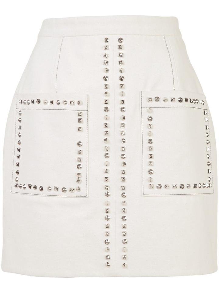 Proenza Schouler Studded Mini Skirt - White
