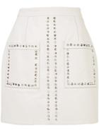 Proenza Schouler Studded Mini Skirt - White