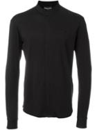 Emporio Armani Band Collar Jersey Shirt