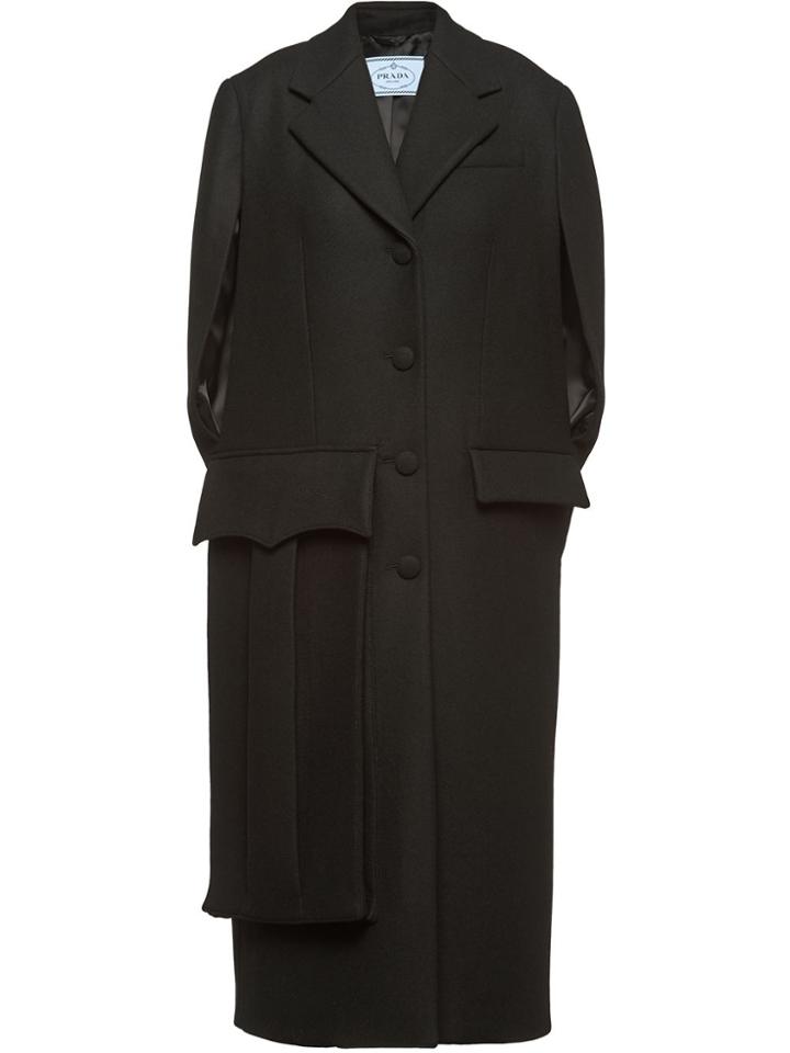 Prada Single-breasted Cape - Black