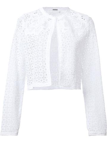 Elie Tahari Embroidered Cropped Jacket