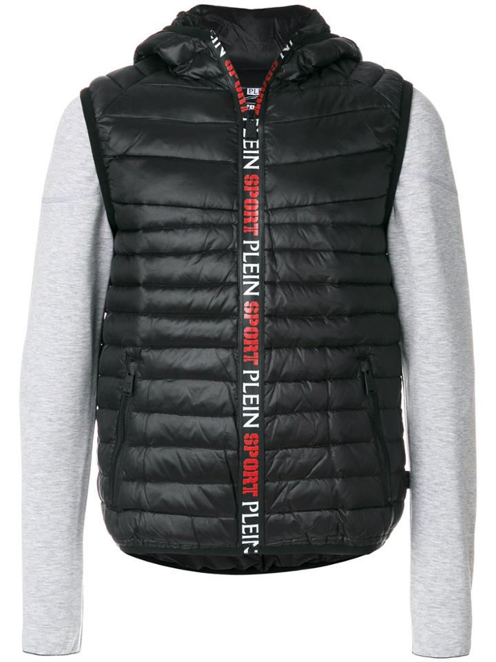 Plein Sport Bill Padded Sport Gilet - Black