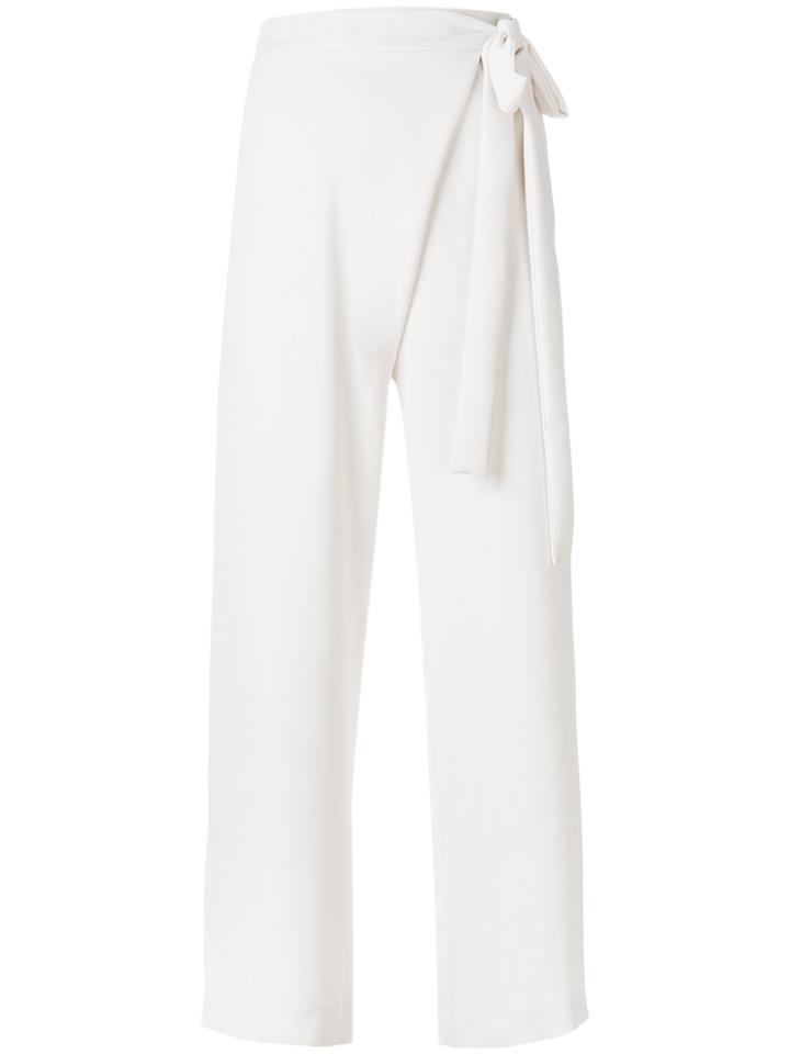 P.a.r.o.s.h. High Waisted Bow Tie Culottes - Nude & Neutrals