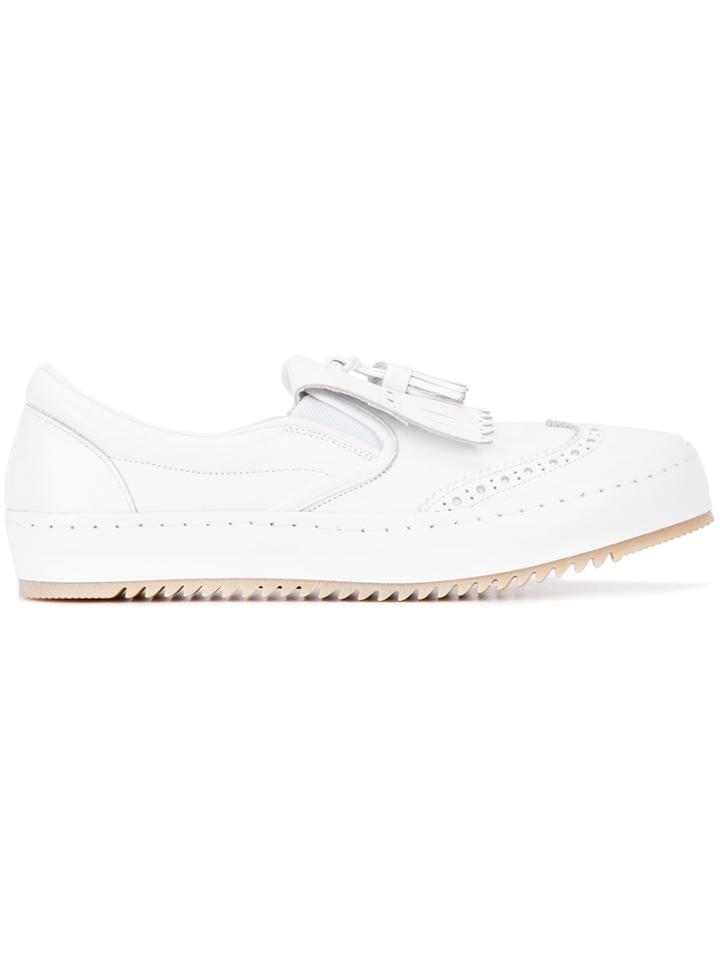 Comme Des Garçons Tricot Tassel Slip-on Sneakers - White