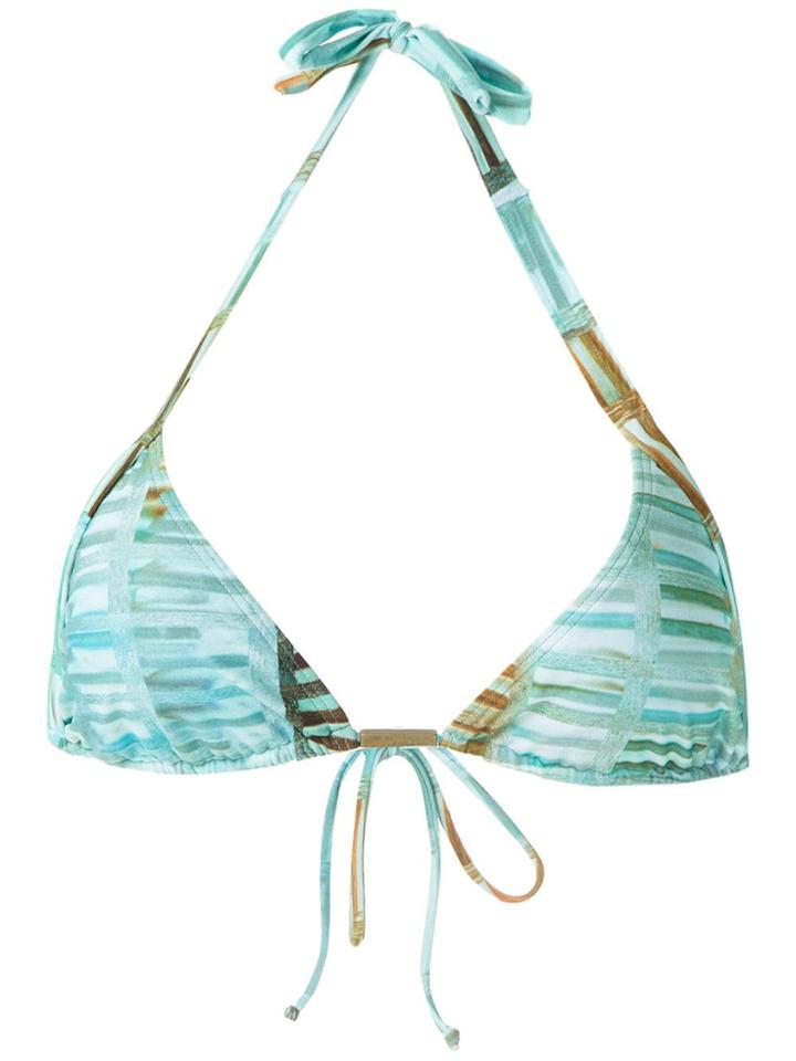 Lygia & Nanny Cancun Printed Bikini Top - Green