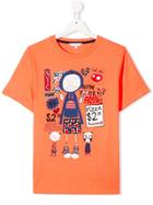Little Marc Jacobs Teen Mr Marc Print T-shirt - Orange