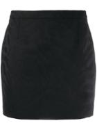 Saint Laurent Embossed Animal Pattern Mini Skirt - Black