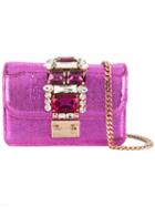 Gedebe - Embellished Clutch Bag - Women - Leather - One Size, Pink/purple, Leather