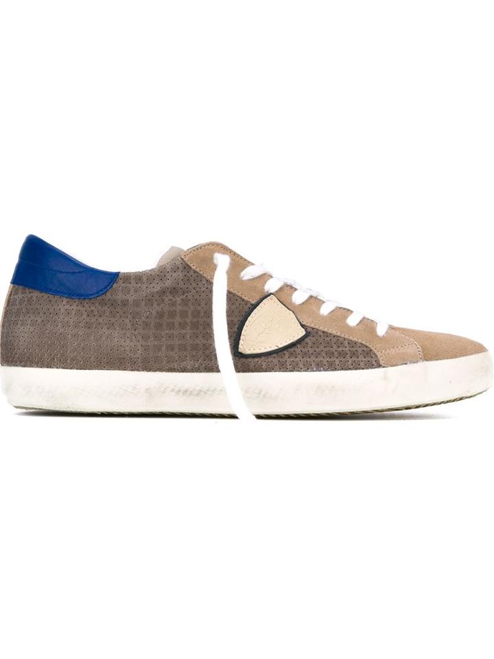 Philippe Model Panelled Sneakers, Men's, Size: 45, Nude/neutrals, Suede/leather/rubber