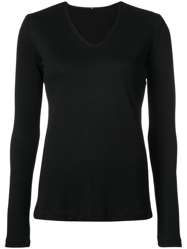 Peter Cohen V-neck Top - Black