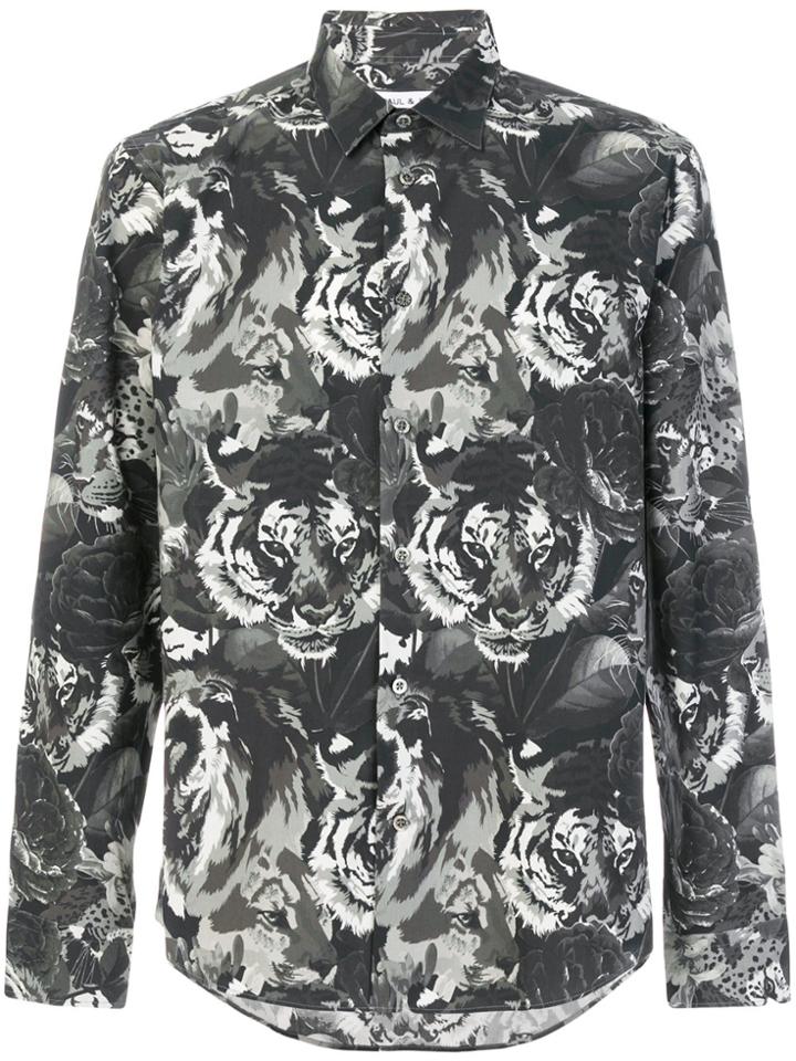 Paul & Joe Tiger Print Shirt - Black