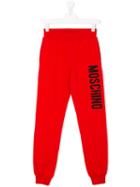Moschino Kids - Branded Sweatpants - Kids - Cotton/spandex/elastane - 14 Yrs, Red