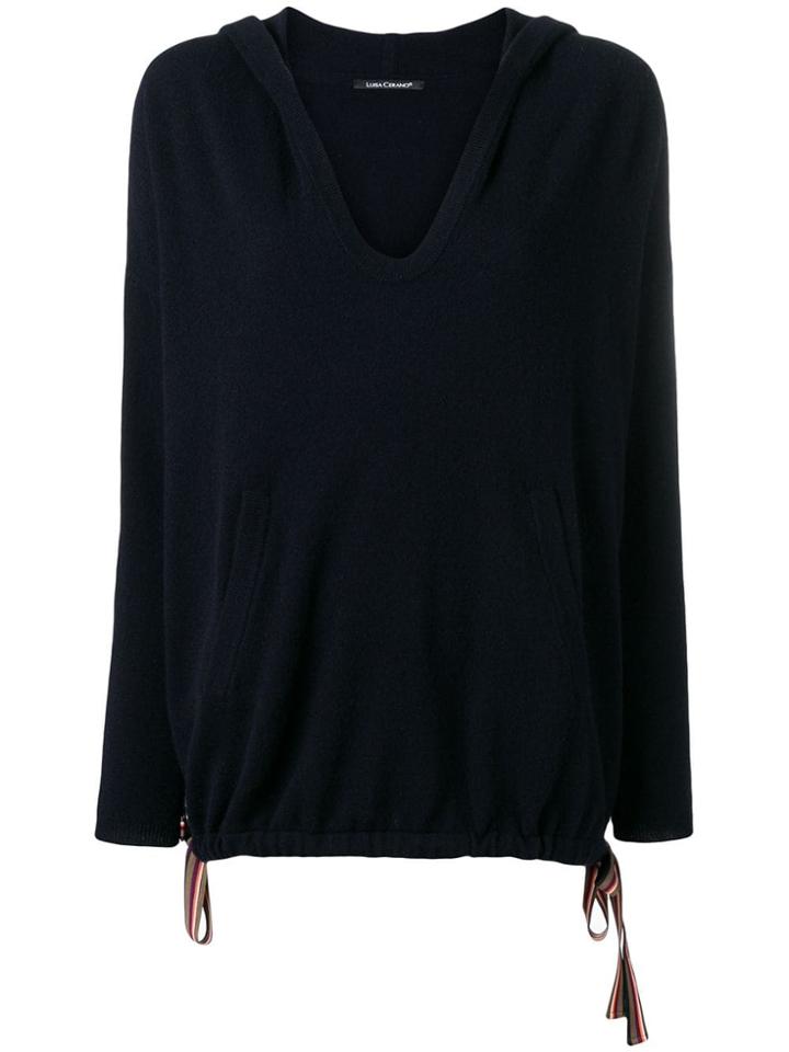 Luisa Cerano Hooded Jumper - Black