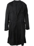 Ziggy Chen Patchwork Coat, Men's, Size: 52, Black, Silk/cotton/linen/flax/viscose
