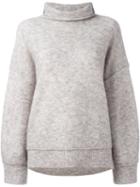 By Malene Birger 'sorocco' Turtleneck Jumper, Women's, Size: Medium, Grey, Wool/mohair/polyamide/spandex/elastane