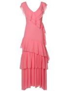 Ki6 Ruffled Dress - Pink & Purple