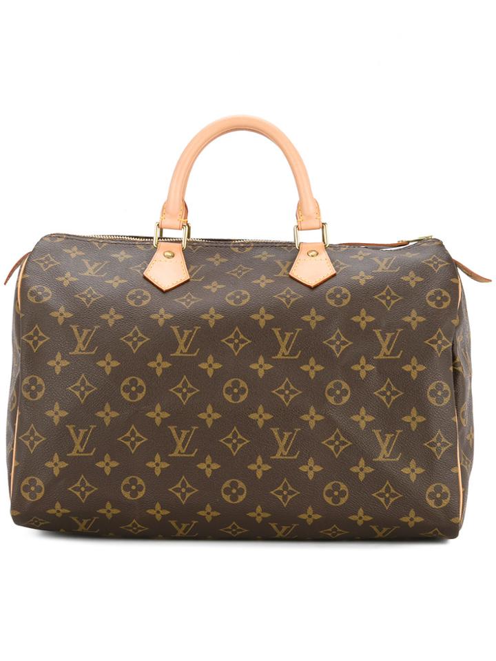 Louis Vuitton Vintage Speedy 35 Luggage Bag - Brown