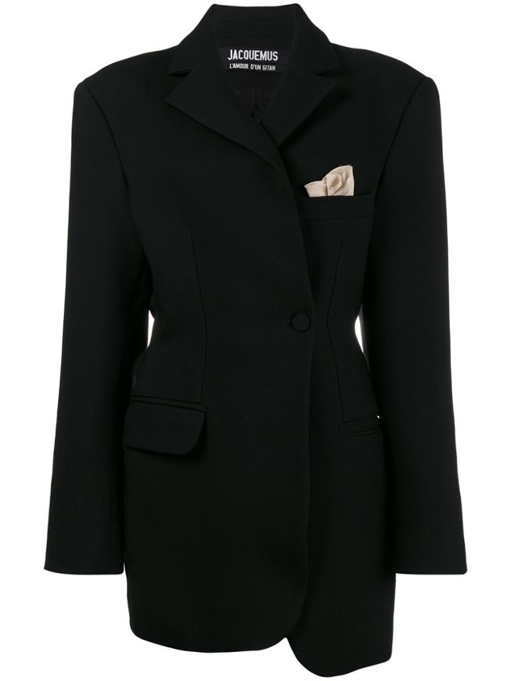 Jacquemus La Veste De Costume Asymmetric Blazer - Black