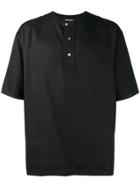 Lemaire Half-button Shirt - Black