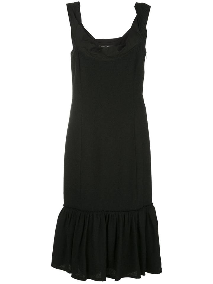 Proenza Schouler Draped Collar Dress - Black