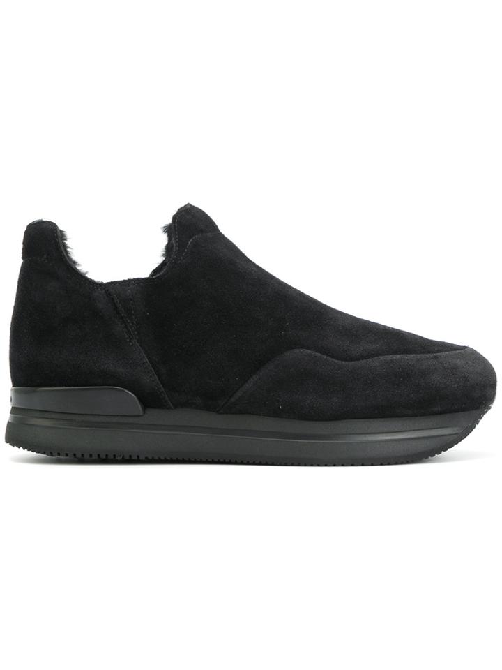 Hogan Slip On Platform Sneakers - Black