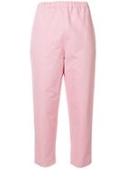 Marni Cropped Slim-fit Trousers - Pink & Purple