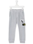 Stone Island Kids Zipped Pocket Sweatpants, Boy's, Size: 8 Yrs, Grey