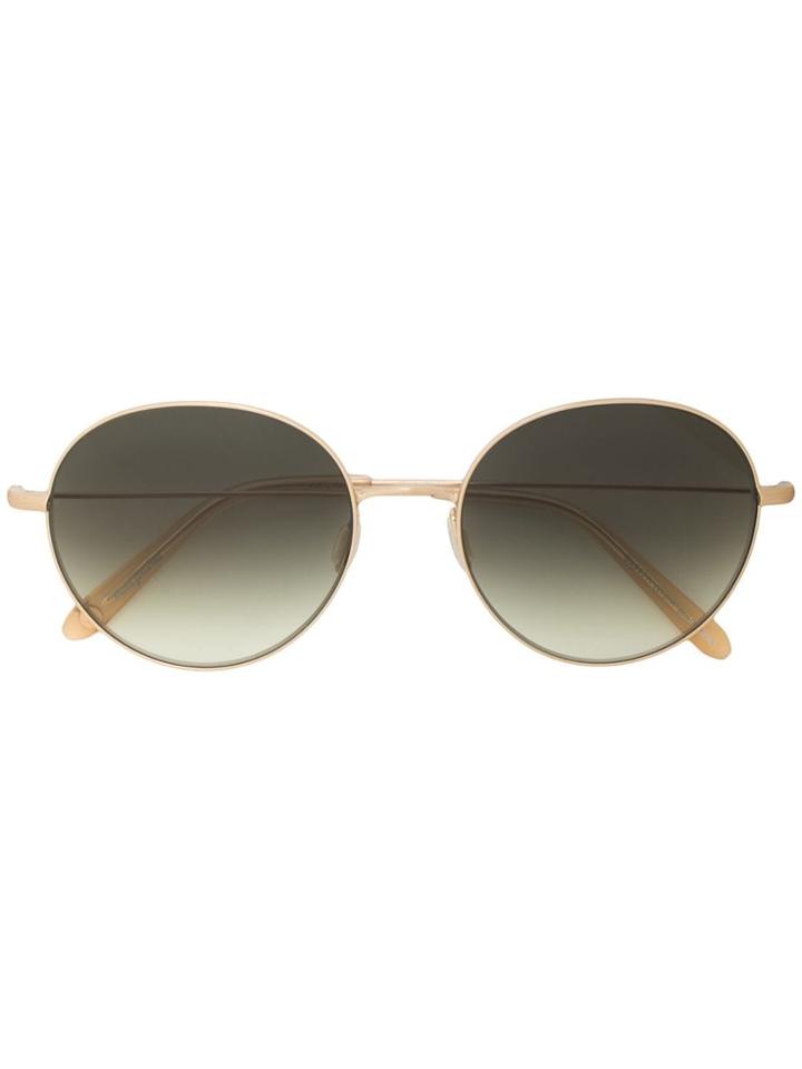 Garrett Leight Valencia Round Frame Sunglasses - Brown