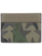 Valentino Camouflage And Star Card Holder