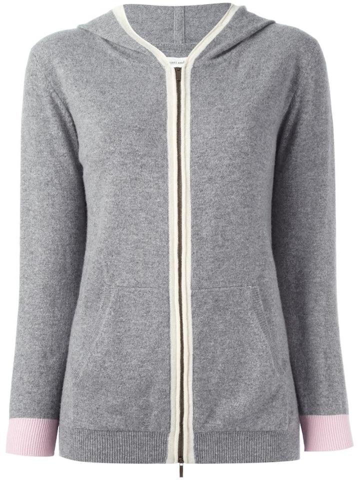 Chinti And Parker Colour Block Hoodie, Women's, Size: Small, Grey, Cashmere