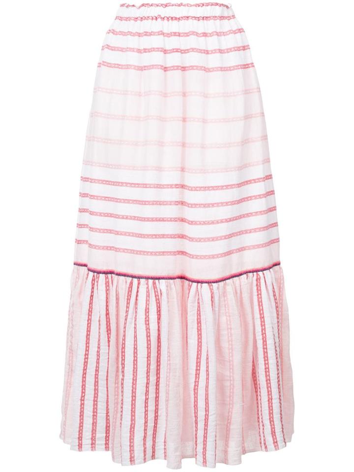 Lemlem Striped Full Skirt - Pink & Purple