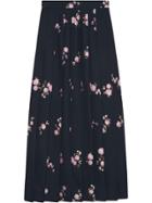 Gucci Floral Fil Coupé Maxi Skirt - Blue