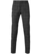 Dondup Straight-leg Checked Trousers - Grey