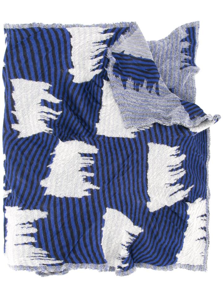 Homme Plissé Issey Miyake Wild Check Stole - Blue