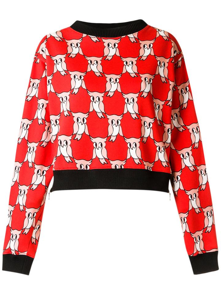 Reinaldo Lourenço - All-over Print Sweatshirt - Women - Cotton - 42, Red, Cotton