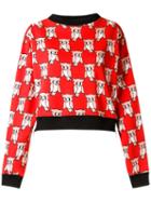 Reinaldo Lourenço - All-over Print Sweatshirt - Women - Cotton - 42, Red, Cotton
