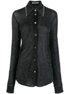 Acne Studios Fluid Lurex Shirt - Black