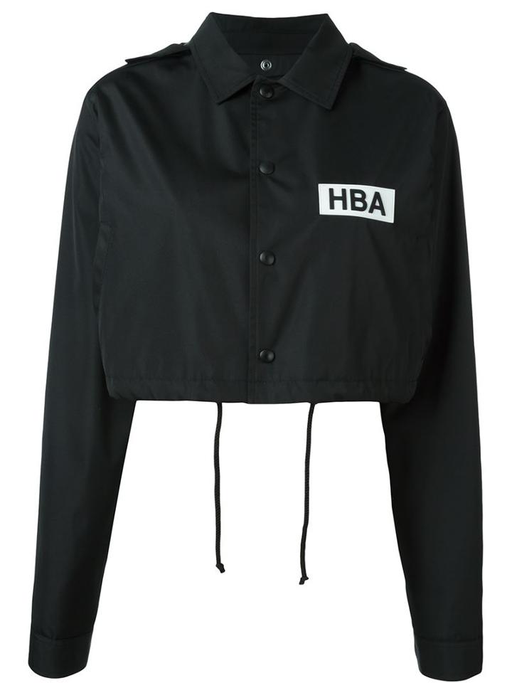 Hood By Air Logo Print Cropped Jacket