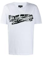 Les Hommes Printed Cotton T-shirt - White