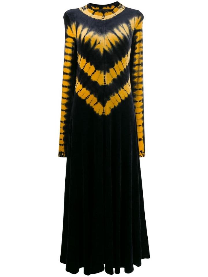 Proenza Schouler Tie-dye Print Midi Dress - Black