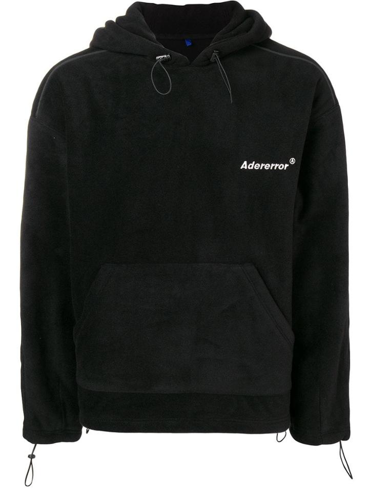 Ader Error Logo Embroidered Hoodie - Black