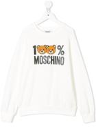 Moschino Kids 100% Moschino Logo Sweatshirt - White