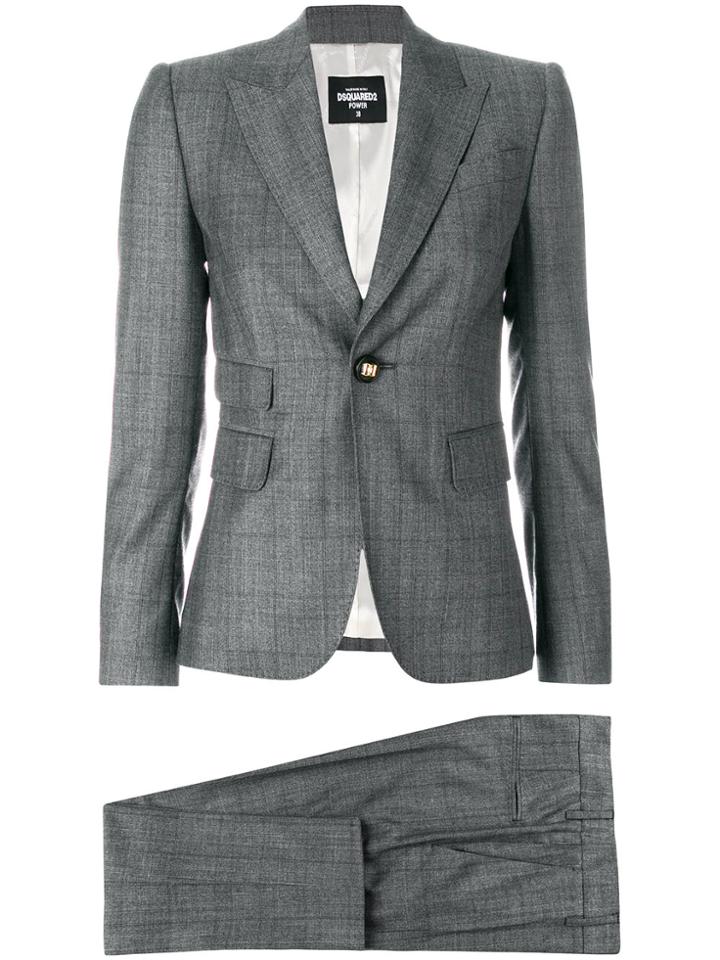 Dsquared2 Checked Trouser Suit - Grey