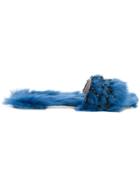 Alberta Ferretti Fur Detail Slippers - Blue
