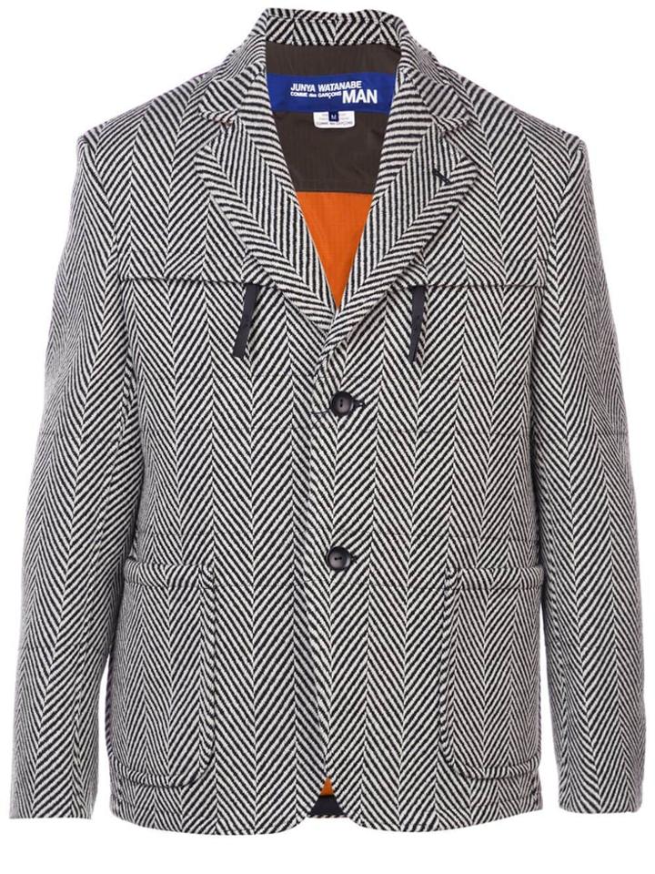 Junya Watanabe Man Zigzag Multi-pocket Jacket - White
