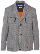 Junya Watanabe Man Zigzag Multi-pocket Jacket - White