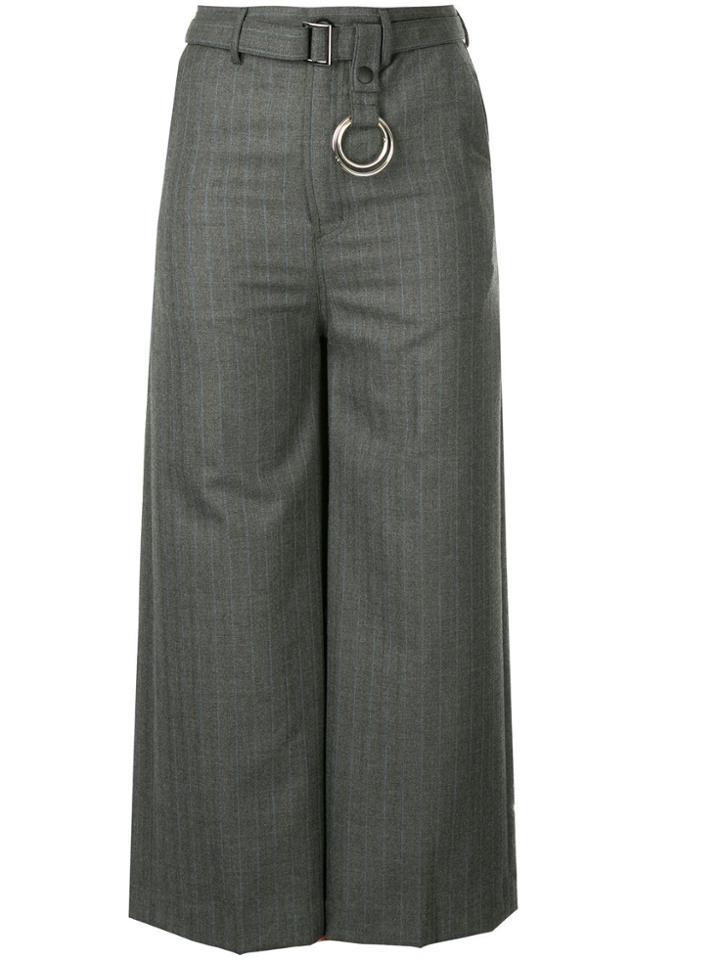 Maison Mihara Yasuhiro Stripe Back Wrapped Pants - Grey