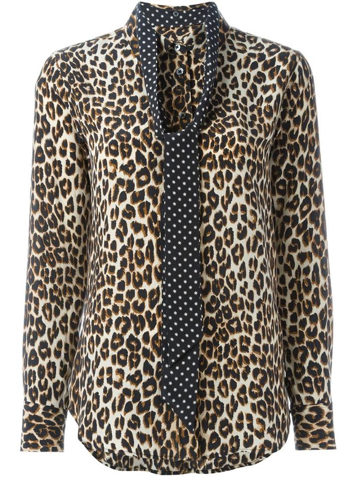 Equipment Kate Moss For Equipment Pussy Bow Shirt, Women's, Size: Small, Nude/neutrals, Silk