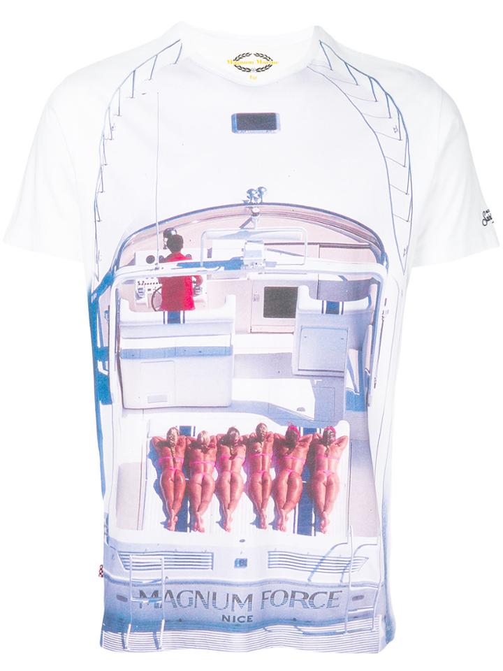 Mc2 Saint Barth Magnum Force Graphic T-shirt - White