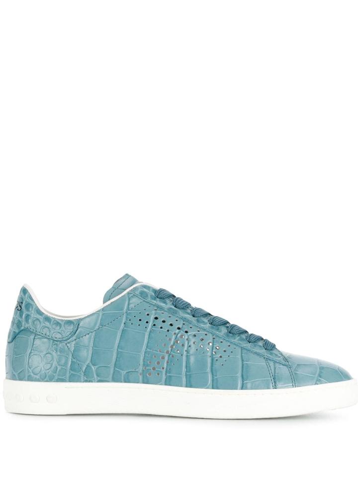 Tod's Croco-embossed Sneakers - T002 Aquamarine